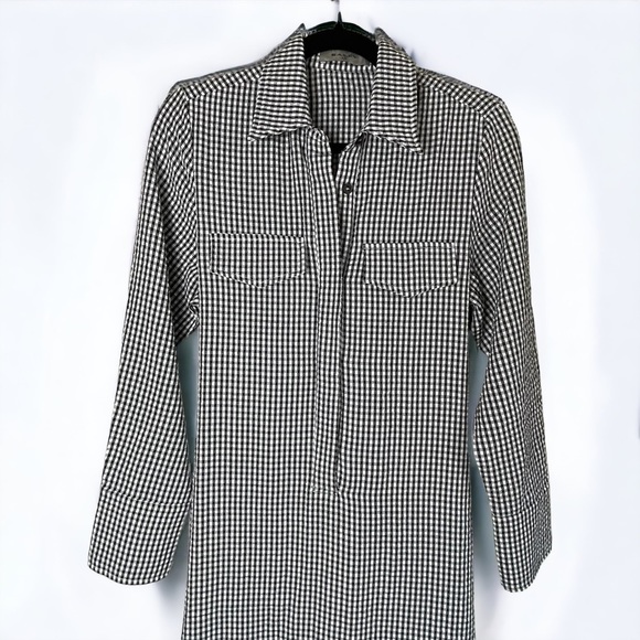Brian Bailey Gingham Shirt Dress Small - Picture 5 of 6